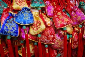 prayer pouches in Jinli Market