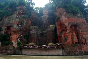 biggest buddha in the world in Leshan, Sichuan