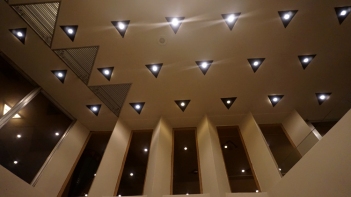 lights and windows in the main lobby